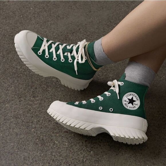 Converse Chuck Taylor All Star Lugged 2.0 High-Top Sneakers Green Size 5.5 Women - Picture 12 of 12